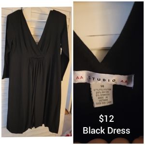 Deep V- Neck and Back Dress